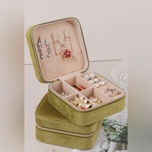Velvet Green Jewelry Box SALE